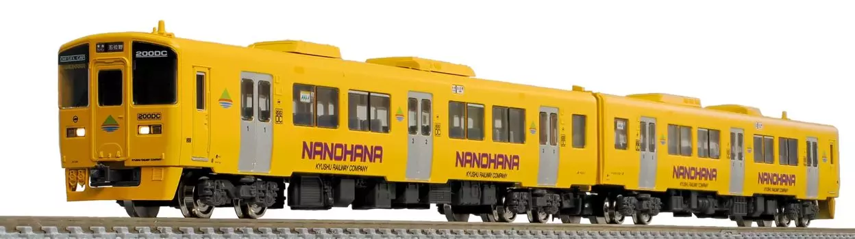 Зеленый Макс N Gauge JR Kyushu Kiha 200 Тип Nanoha Cross Seat Номер вагона Выбор типа Дополнительный набор Без питания 31965 Модель железной дороги Поезд 2-вагонный
