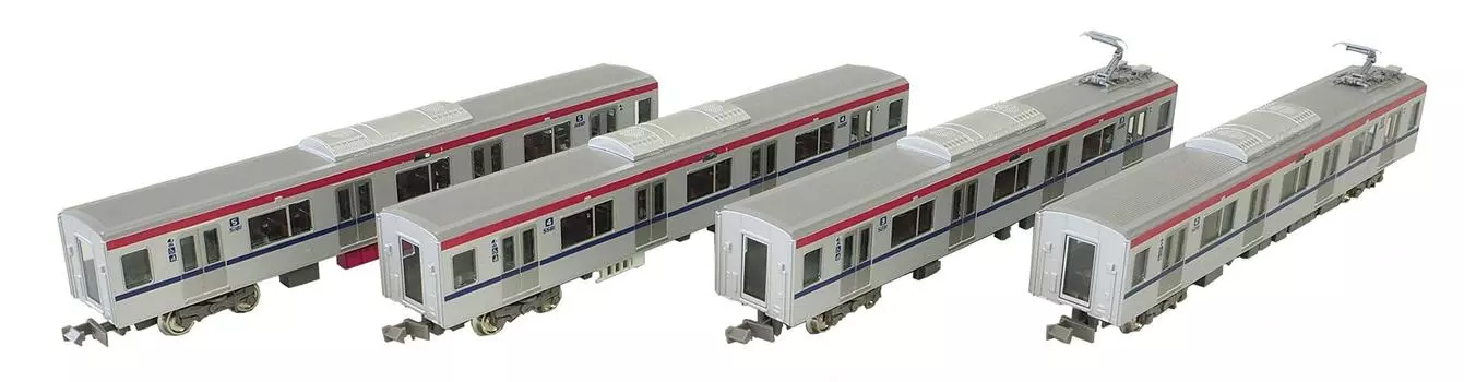 Зеленый Макс N Gauge Keio 5000 Series Keio Liner Дополнительный промежуточный вагонный набор Без питания 30729 Железнодорожная модель поезда 4-вагонный