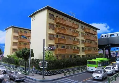 Зеленый Макс N Gauge общественное жилье 2216 железнодорожные модели поставки (1 Здание)