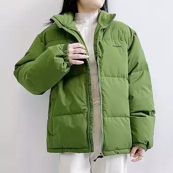 Зеленый модный брендовый пуховик Bread, женская короткая свободная мужская и женская парная куртка S 80-60kg зелёный