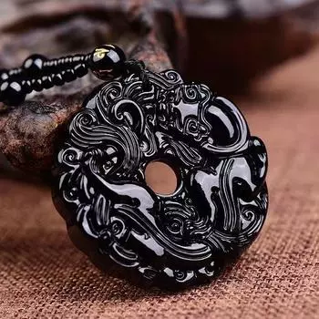 Зеленый нефритовый дракон, вырезанный вручную, полый нефритовый кулон, ожерелье, разноцветный китайский амулет, женский мужской подарок на удачу