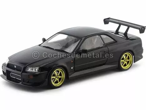 Зеленый Nissan R34 Skyline 1999 Черный 1/18 GT-R чёрный