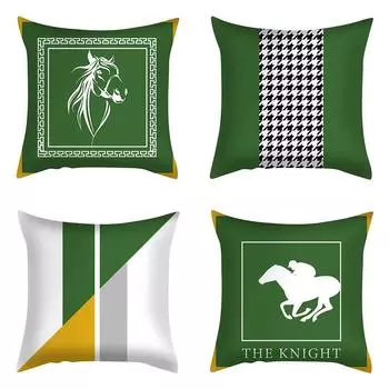 Зеленый Принт Простая Наволочка Офис Гостиная Дом Наволочка Украшения для Машины 40x40cm