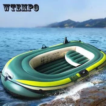 Зеленый ПВХ надувной инструмент для гребли на воздушной лодке для трех человек, рыбалки, дрейфа, дайвинга 2 person 200*120*35cm