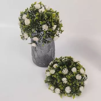 Зеленый Растительный Шар Трава Музыка Ветра Искусственный Уличный Декор Искусственные Колышки Для Травы Газон Трава Настенный Декор Чаша Искусственные Подвесные Корзины с Цветами красный