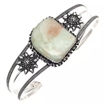 Зеленый септерианский драгоценный камень ручной работы браслеты-манжеты 7 регулируемые