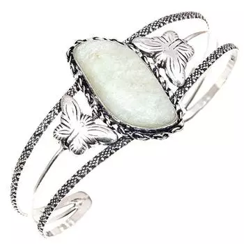 Зеленый септерианский драгоценный камень ручной работы браслеты-манжеты 7 регулируемые