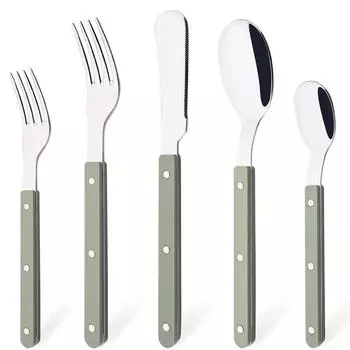 Зеленый Серебряный Акрил Ручка 1/4/6 Набор Столовых Приборов Нож Вилка Ложка Набор Столовых Приборов Из Нержавеющей Стали Набор Столовых Приборов Western Home Kitchen Посуда 1Set