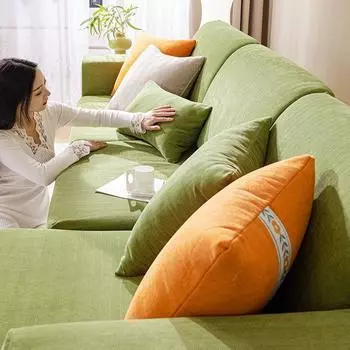 Зеленый синель Матча, чехол для дивана, полный пакет, подушки, наборы для гостиной, четыре сезона, новые шляпы для дивана, утолщенные S