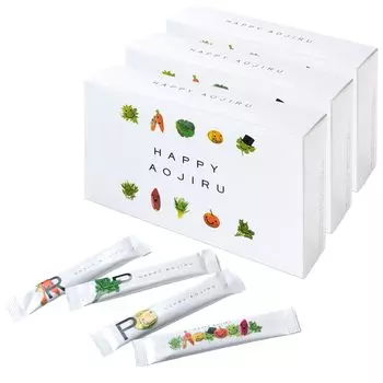 Зеленый сок для мам HAPPY AOJIRU 40 пакетиков x 3 коробки Дети Его могут пить и родители, и дети. Богат кальцием и витамином C. Аки Хигашихара
