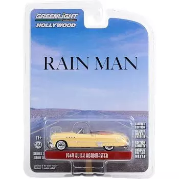 зеленый свет 1/64 buick road master Cabriolet 1949 бежевый Rain Man Greenlight Roadmaster Convertible Rain Man мини-автомобиль [продукт]