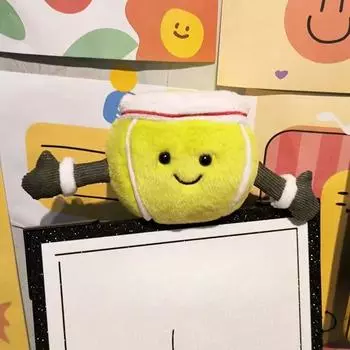 Зеленый теннисный плюшевый кукла, плюшевая кукла, ролевая игра с животными, декоративные куклы, украшения для дня рождения мальчиков и девочек, подарки для детей на праздники 9CM зелёный