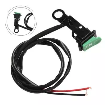 Зеленый выключатель мгновенного открытия для мотоциклетных гудков со светоотражающим кронштейном