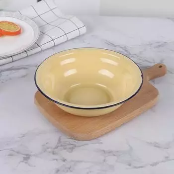 Зеленый/желтый салатник миска для смешивания Винтажная миска для супа Контейнеры для еды Супница Ресторан 22cm зелёный