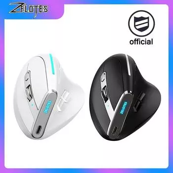 ZELOTES 2.4G Bluetooth Мыши 2400 DPI 8 Кнопок Беспроводные Перезаряжаемые Мыши для Ноутбука Настольного ПК Геймера RGB Игровые Оптические F-36 White