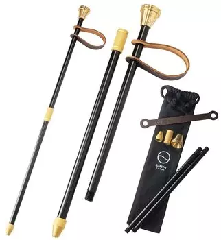 ZEN Camps Fire Blower Bellows Сборочный тип Компактный костер для разжигания костра Кемпинговый костер Латунная алюминиевая труба черного цвета Может быть разобрана для легкого