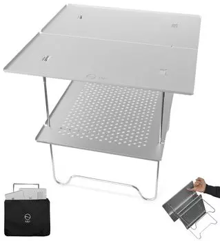 ZEN Camps Table Outdoor Table Solo Camp Компактный складной алюминиевый сверхлегкий 566 г Air-2 (Серебряный (тело))