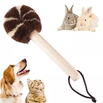 ZEN Pet Brown Изготовлено из натурального пальмового сизаля для удаления блох Натуральный стресс Кролик Не восстанавливается Совместимо с и ковровым покрытием Изготовлено вручную в Японии коричневый