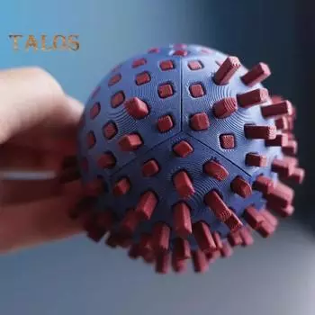 Zen Spiky Ball Fidget Toy Тревога Снятие стресса Выдвижной шипованный сенсорный мяч для детей Подростков Взрослых Портативный Дорожный Успокаивающий Spiky Sphere Toy синий