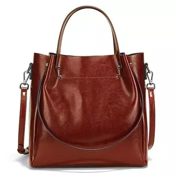 Zency Fashion 100% натуральная кожа женская сумка большая вместительная сумка через плечо чёрный