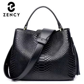 Zency Роскошные женские сумки из натуральной кожи 2021, модная женская сумка высокого качества высокого качества, новый дизайн, женские сумки с ручками сверху