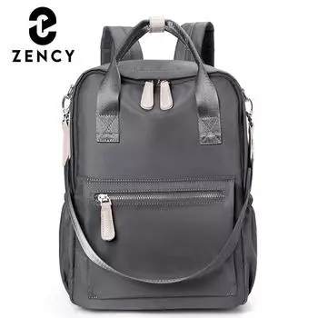 Zency водонепроницаемый нейлоновый рюкзак, повседневный женский рюкзак, простая школьная сумка для девочек, женский рюкзак большой емкости для ноутбука