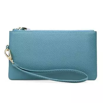 Zency женский кошелек из натуральной кожи, простой длинный мешок для денег, клатч с кисточками, портмоне, держатели для карт, новый женский чехол для телефона на молнии бежевый