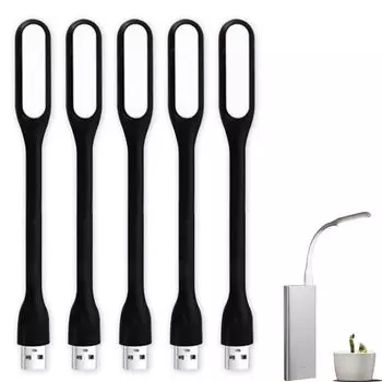ZeniMart USB 5 Mini USB Яркий для автомобиля USB ПК Регулируемый Удобный для энергии Легкий аварийный ночной Совместимость с ПК Ноутбук Мобильный Черный Свет,