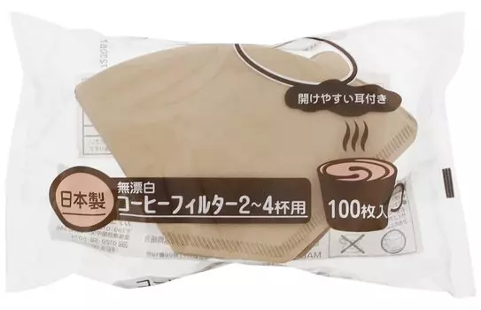 Zenkakyo Coffee Proleave Coffee For 2 to 4 People in Made in 100 Pieces x 60 Piece Set Filter, Unbleached, Filter, (Sold Case), Japan, Brown,
