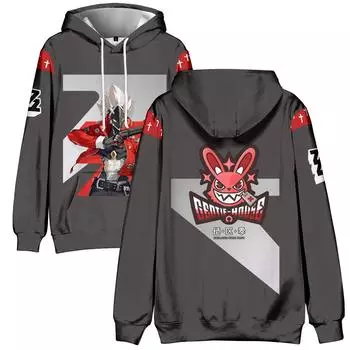 Zenless Zone Zero Аниме Толстовка с капюшоном Tie Dye Толстовка Уличная одежда Толстовка с капюшоном Мужчины Женщины Косплей Спорт XS