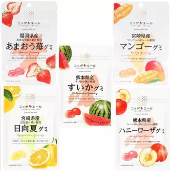Zennoh Nippon Ale Gummies Kyushu Cheer Самые продаваемые 5 видов ассорти белый