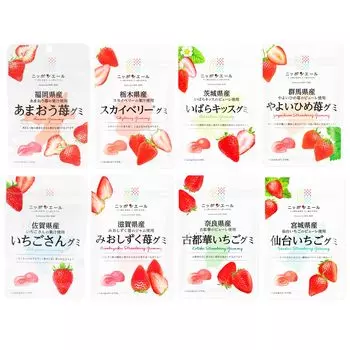 Zennoh Nippon Ale Gummy Strawberry Gummy 8 видов ассорти белый