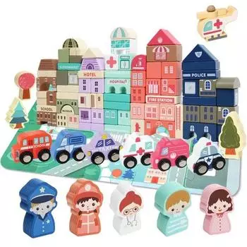 Zentoy Copenhagen деревянная строительная игровая доска блок 140p корейские детские игрушки