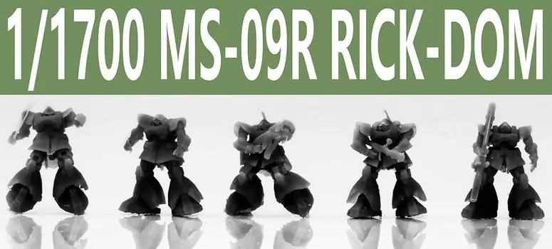 Zeon Mobile Suit Rick Dom Resin Kit of 1/1700 MS-09R (Set 5) серый