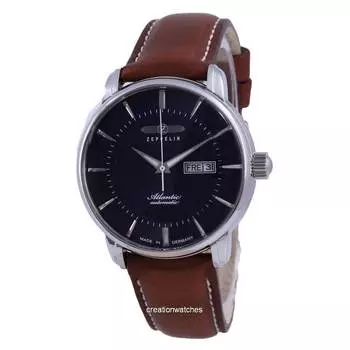 Zeppelin Atlantic Blue Dial Leather Automatic 8466-3 84663 Мужские часы синий