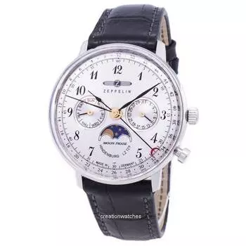 Zeppelin Series LZ 129 Hindenburg Germany Made 7037-1 70371 Мужские часы серебряный