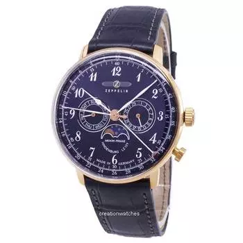 Zeppelin Series LZ 129 Hindenburg Germany Made 7038-3 70383 Мужские часы синий
