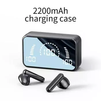 Зеркальная беспроводная Bluetooth-гарнитура TWS 5.1 Mini Binaural Invisible In-ear Sports Binaural чёрный