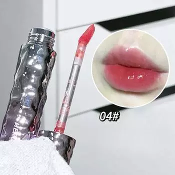 Зеркальная глазурь для губ Ice Rock, водянистые и увлажняющие коричневые пухлые губы, нелегко прилипнуть к чашке, отбеливающая помада, помада