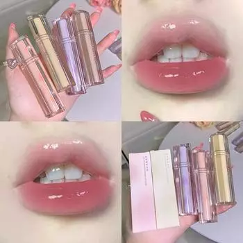 Зеркальная глазурь для губ, водное желе, жидкая помада, блеск для губ, стойкая косметика для макияжа губ