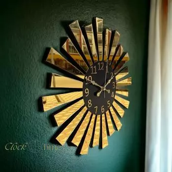 Зеркальная модель фортепиано из плексигласа, пронумерованные домашние подарочные настенные часы 40x40 см