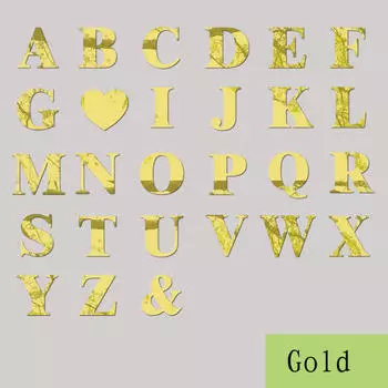 Зеркальная наклейка на стену, 26 букв, сделай сам, художественная роспись, домашний декор, акриловые наклейки, золото золотой