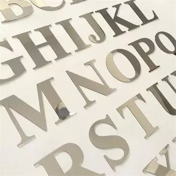 Зеркальная наклейка на стену для украшения вечеринки 1 шт., 26 букв A