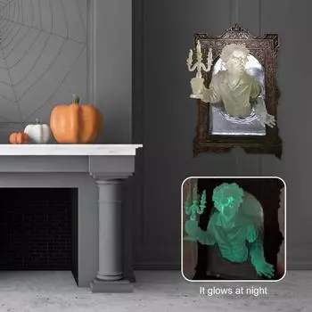 Зеркальная настенная скульптура-призрак Спектральная богиня в зеркальной настенной табличке Womens