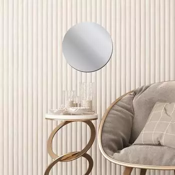 Зеркальная пластина Наклейка DIY Наклейки для декора стен для прихожей (10см Серебро)