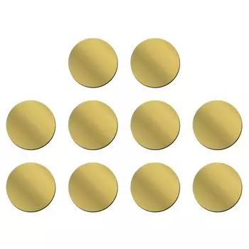 Зеркальная пластина Наклейка DIY Наклейки для декора стен для прихожей (15см золото) QD