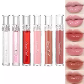 Зеркальная водная глазурь для губ Glass Lips Яркий и прозрачный водяной нежный блеск для губ Pearl Fine Shimmering Lip Liquid