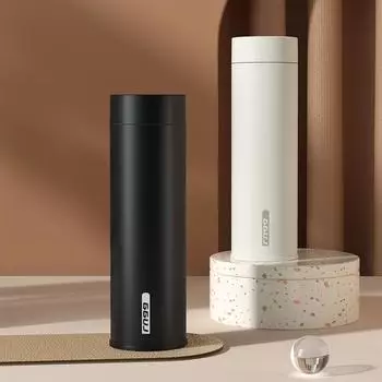 Зеркальная вращающаяся бесшовная изоляционная чашка из нержавеющей стали, креативная портативная чашка для воды Xiaomi в том же стиле, подарочная чашка чёрный