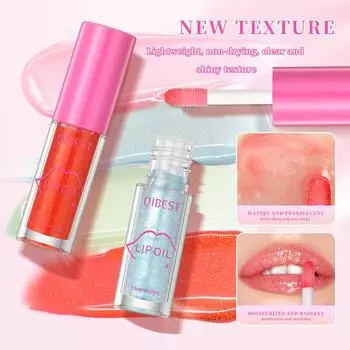 Зеркальное перламутровое масло для губ Увлажняющее, увлажняющее, мягкое и прозрачное натуральное долговечное средство для губ против высыхания 1#