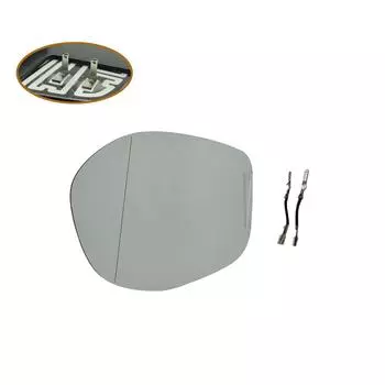 Зеркальное стекло с подогревом, сторона водителя, с подложкой, левое (LH) для Honda Odyssey 2014-2017